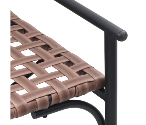 Dārza Sols Melns 113X79X75 Cm Polirotangpalma Vidaxl