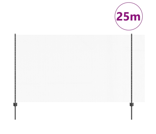 Vidaxl Žoga Stabi 22 Gab. U-Kanāli Pelēki 140 Cm Tērauds,  Sešstūra Žogs Pelēks 1.4X25 M Tērauds Vidaxl