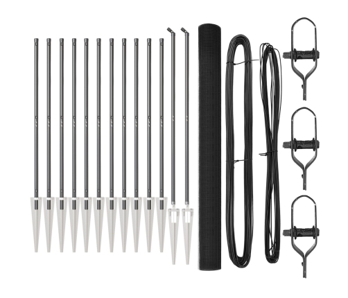 Žogu Mietu Komplekts 2 Gab. Pelēks Metāls 25 X 1,5 M Izturīgs Vidaxl