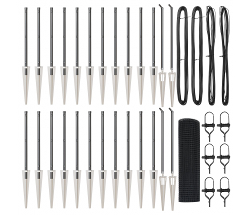 Savilkta Stieples Žogs Ar 13 Naglām Pelēks 0.6X50 M Tērauds Vidaxl