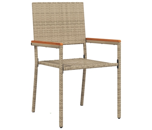 11 Daļu Dārza Ēdamgaldu Komplekts Bēšā Polietilēna Rotangpalmas Vidaxl