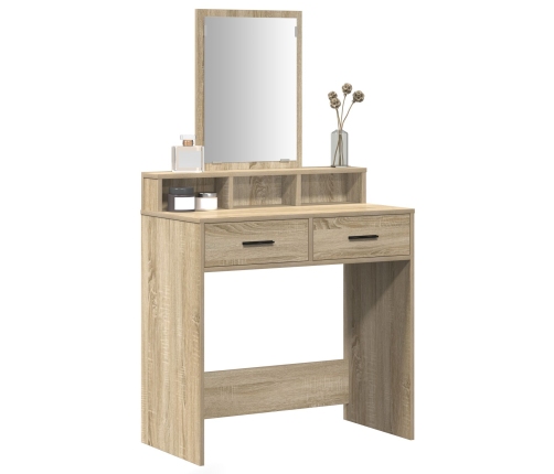 Kosmētikas Galdiņš Ar Atvilktnēm Sonoma Ozola 79X41X140 Cm Vidaxl