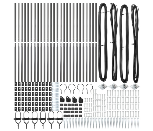 Žoga Stabi Ar Uzgaļiem 26 Gab Ø32 Mm 160 Cm Cinkots Tērauds Vidaxl
