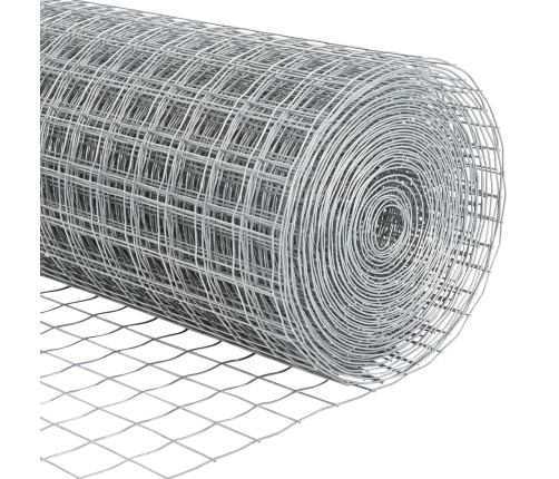 Vidaxl Eiro Žogs Ar 11 U Kājām Sudrabs 0.6X50 M Tērauds