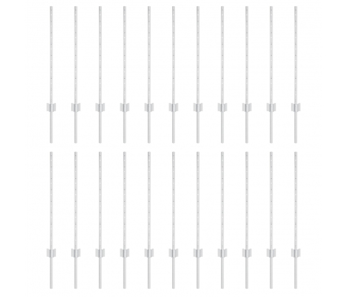 Žogu Stabi 22 Gab. U-Kanāls Sudraba 120 Cm Tērauds Vidaxl