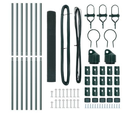 Žoga Stabu Komplekts  2 Gabali Zaļš Tērauds, Pvc 10 X 1 M Vidaxl