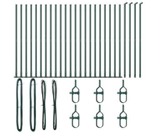 Žoga Stabi 52 Gabali Zaļš Betons, Tērauds 3.2 X 3.2 X 68.5 Cm Vidaxl