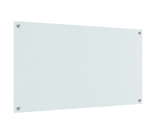 Virtuves Aizsargstikls Balts 110X60X0,6 Cm No Rūdīta Stikla Vidaxl