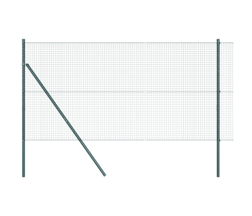 Žoga Stabu Komplekts 2 Gab. Zaļš Metāla Siets 10 X 1 M Izturīgs Vidaxl