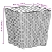 3 Daļu Dārza Bistro Komplekts Ar Paliktņiem Melns Polyratans Vidaxl