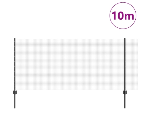 Vistu Sieta Žoga Komplekts 2 Gabali Pelēks Metāla 10 X 1 M Vidaxl