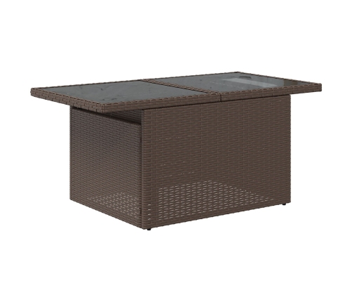 10 Gabalu Dārza Dīvānu Komplekts Ar Spilveniem Brūnā Poli Rotangpalmas Vidaxl