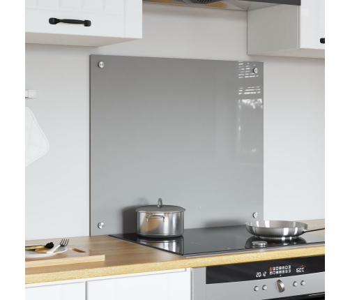 Virtuves Aizsarglāze Gaiši Pelēks 70X60X0,6 Cm Rūdīts Stikls Vidaxl