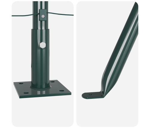 Žoga Stabi 52 Gabali Zaļš Betons, Tērauds 3.2 X 3.2 X 68.5 Cm Vidaxl