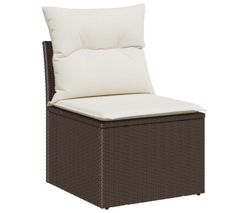 10 Gabalu Dārza Dīvānu Komplekts Ar Spilveniem Pelēks Poli Rotangpalma Vidaxl