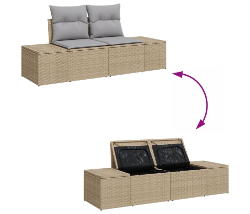 10 Gabalu Dārza Dīvānu Komplekts Ar Spilveniem Melnā Poli Rotangpalma Vidaxl