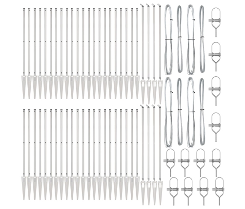 Žogu Stabi Ar Spici 52 Gab Ø32 Mm 180 Cm Cinkots Tērauds Vidaxl