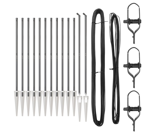 Žoga Stabi Ar Kāju 13 Gab. Ø32 Mm 170 Cm Cinkots Tērauds Vidaxl