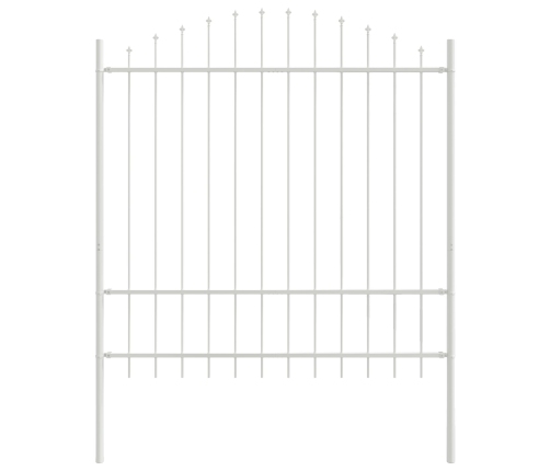 Žogu Paneļi Ar Spikes Arku 5 Komplekts Balts Pulverkrāsots Tērauds Vidaxl