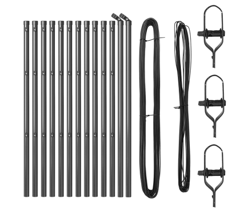 Žoga Stabi 13 Gab. Pelēks Ø32 Mm 80 Cm Cinkots Tērauds Vidaxl