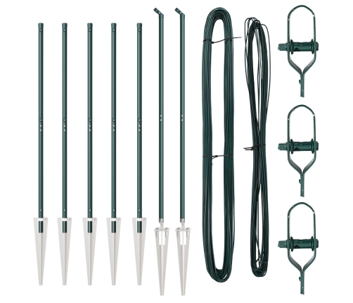 Žoga Stabi Ar Naglām 7 Gabali Ø32 Mm 170 Cm Cinkota Tērauda Vidaxl