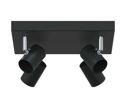 Griestu Prožektors 4 Veidu Regulējamais Melns E27 Vidaxl