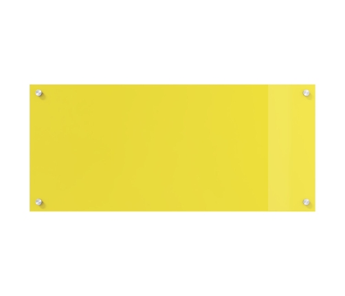 Virtuves Sienu Aizsargpanelis Dzeltens 90X40X0,6 Cm Rūdīts Stikls Vidaxl