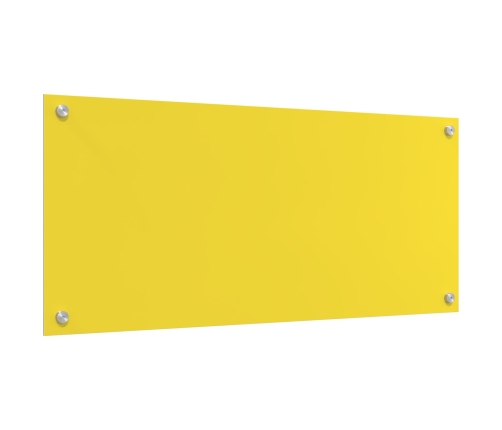 Virtuves Sienu Aizsargpanelis Dzeltens 90X40X0,6 Cm Rūdīts Stikls Vidaxl