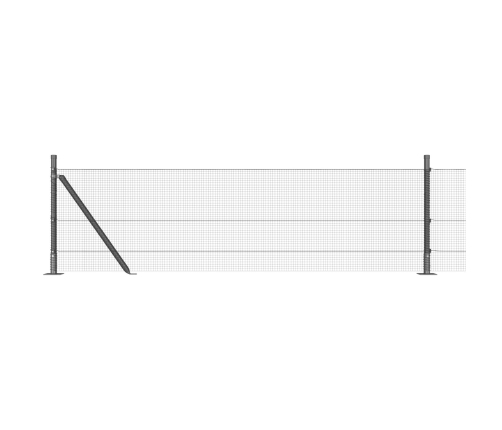 Žoga Stabu Komplekts 2 Gabali Pelēks Tērauds 10 X 0.5 M Vidaxl