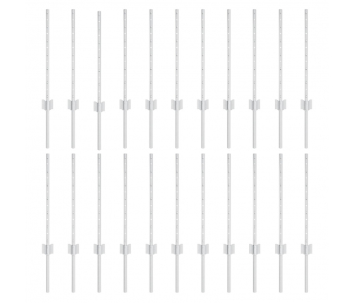 Žoga Stabi 22 Gabali U-Kanāls Sudraba 100 Cm Tērauds Vidaxl