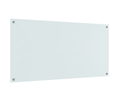 Virtuves Apdare Balta 120X60X0,6 Cm Temperēts Stikls Vidaxl