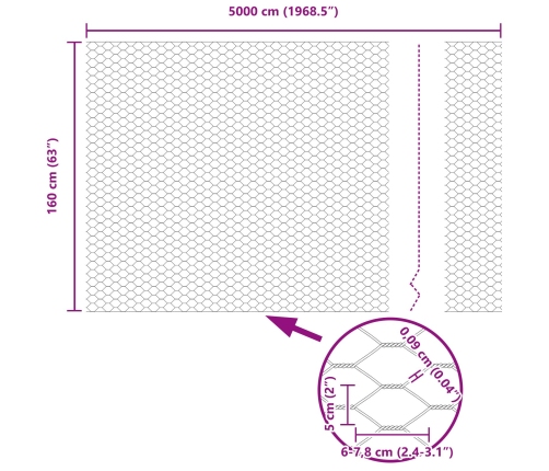 Vidaxl Žoga Statņi 22 Gab. U-Kanāls Pelēks 160 Cm Tērauds,  Sešstūra Žogs Pelēks 1,6X50 M Tērauds Vidaxl