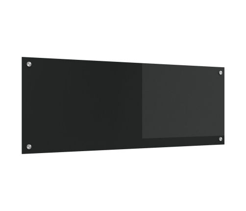 Virtuves Aizsargpanelis - Melns, 110 X 40 X 0,6 Cm, Temperēts Stikls Vidaxl