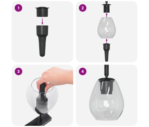 Griestu Lampas Ar Regulējamu Stikla Gaismas Ķermeni Antracīta E27 Vidaxl