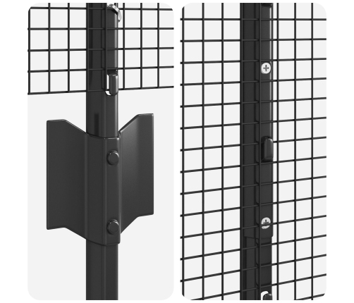 Vistu Sieta Žoga Komplekts 2 Gabali Pelēks Metāla 10 X 1 M Vidaxl