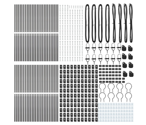 Žoga Stabi 52 Gabali Pelēks Ø32 Mm 200 Cm Cinkots Tērauds Vidaxl