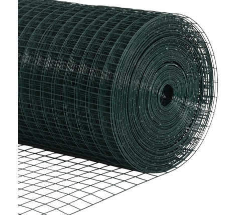 Savilktais Metāla Žogs Ar 13 Flanged Stabiem Zaļš 1.2X50 M Tērauds Vidaxl