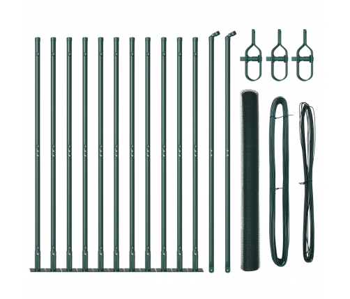 Žogu Komplekts 2 Gabali Zaļš Metāls, Pvc 25 X 1.5 M Izturīgs Vidaxl