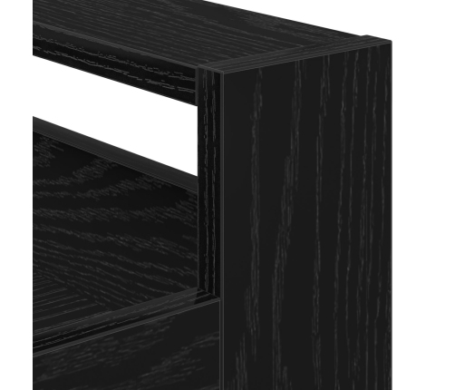 Virtuves Ratiņš Melna Ozola 60X45X80 Cm Inženierijas Koka Vidaxl