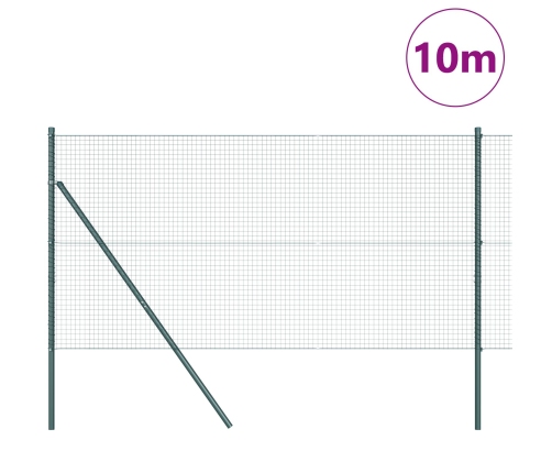 Savilkta Stieple Žogs Ar 7 Stabiem Zaļš 1.2X10 M Tērauds Vidaxl