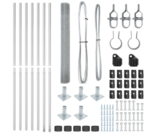 Žoga Stabu Komplekts 2 Gabali Galvanizēts Tērauds 10 X 1 Metri Vidaxl
