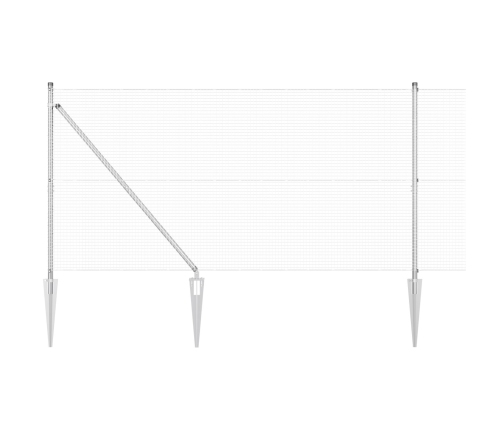 Savilktais Stieples Žogs Ar 13 Kronšteinu Stabiem 1.2X50 M Cinkots Tērauds Vidaxl