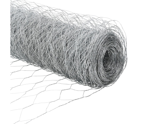 Vidaxl Žogu Stabi 11 Gab. U-Kanāls 60 Cm Galvanizēta Tērauda,  Sešstūra Žogs 0.6X100 M Galvanizēta Tērauda Vidaxl