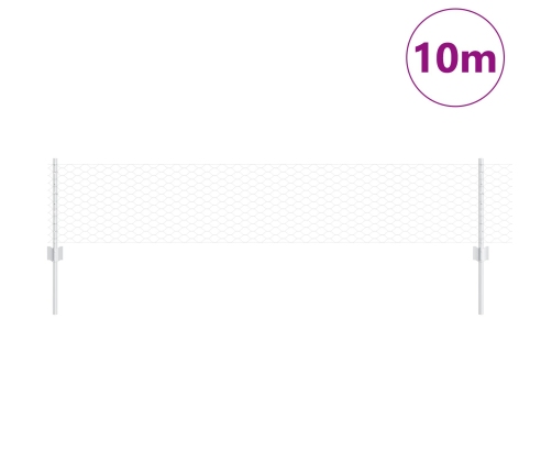 Vidaxl Žogu Stabi 5 Gabali U-Kanālā 40 Cm Cinkots Tērauds,  Sešstūra Žogs 0.4X10 M Cinkots Tērauds Vidaxl