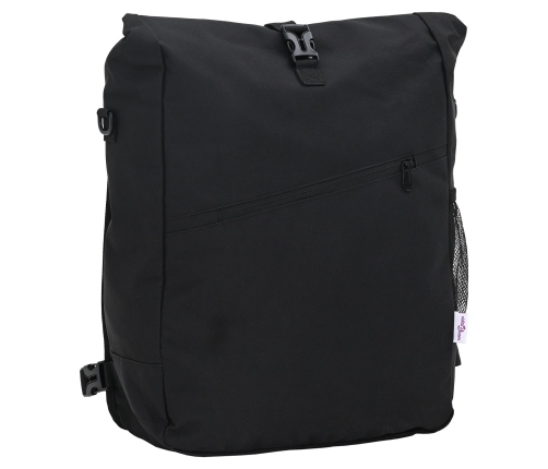 Velosipēdu Soma Uz Pannier Rāmja 25 L Melna 33X16X48 Cm Vidaxl