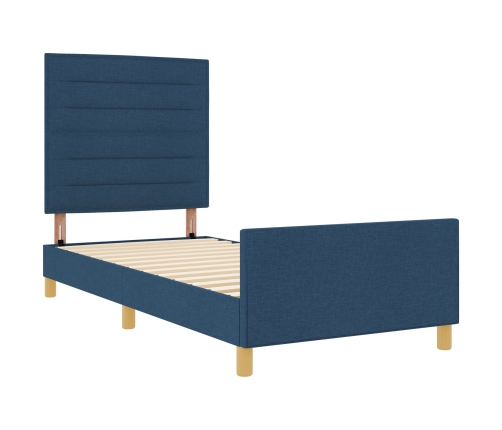 Zils Auduma Gultas Rāmis 80X200 Cm Vidaxl