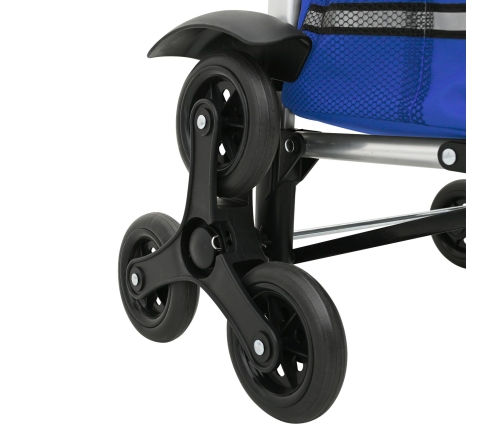 Iepirkšanās Ratiņi Ar Riteņiem Un Regulējamu Rokturi Zili 40 L Vidaxl