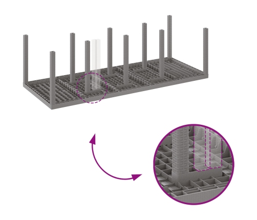 11 Daļu Dārza Ēdamgaldu Komplekts Ar Spilveniem Gaiši Pelēks Poli Rotangs Vidaxl