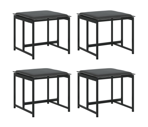 10 Daļu Dārza Galds Ar Spilveniem No Tērauda Un Tekstilēna Vidaxl