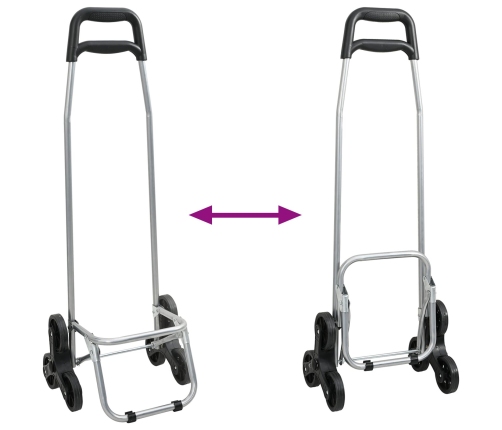 Iepirkumu Ratiņi Ar Kāpņu Kāpjamo Mehānismu, Zils 38 L Vidaxl